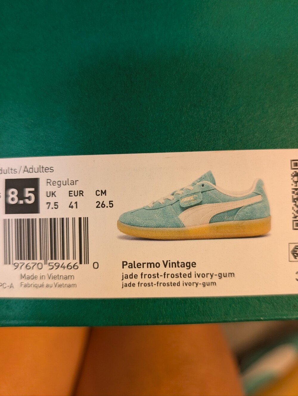 Puma Women's Teal Suede & Mesh Sneakers with White Stripe - Picture 5 of 5